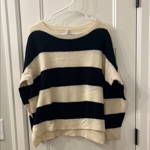 POL Black and Cream Striped Sweater